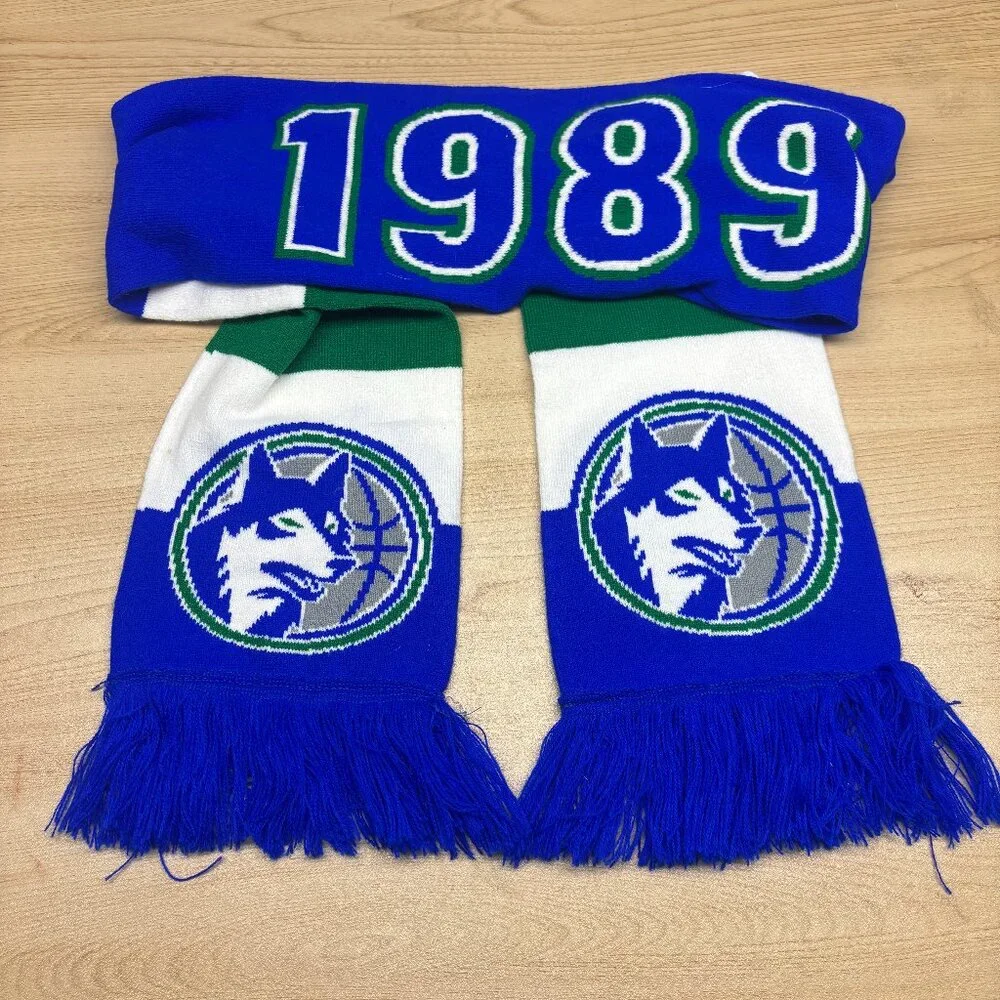 Minnesota Timberwolves Scarf Blue White NBA Basketball‎ 1989